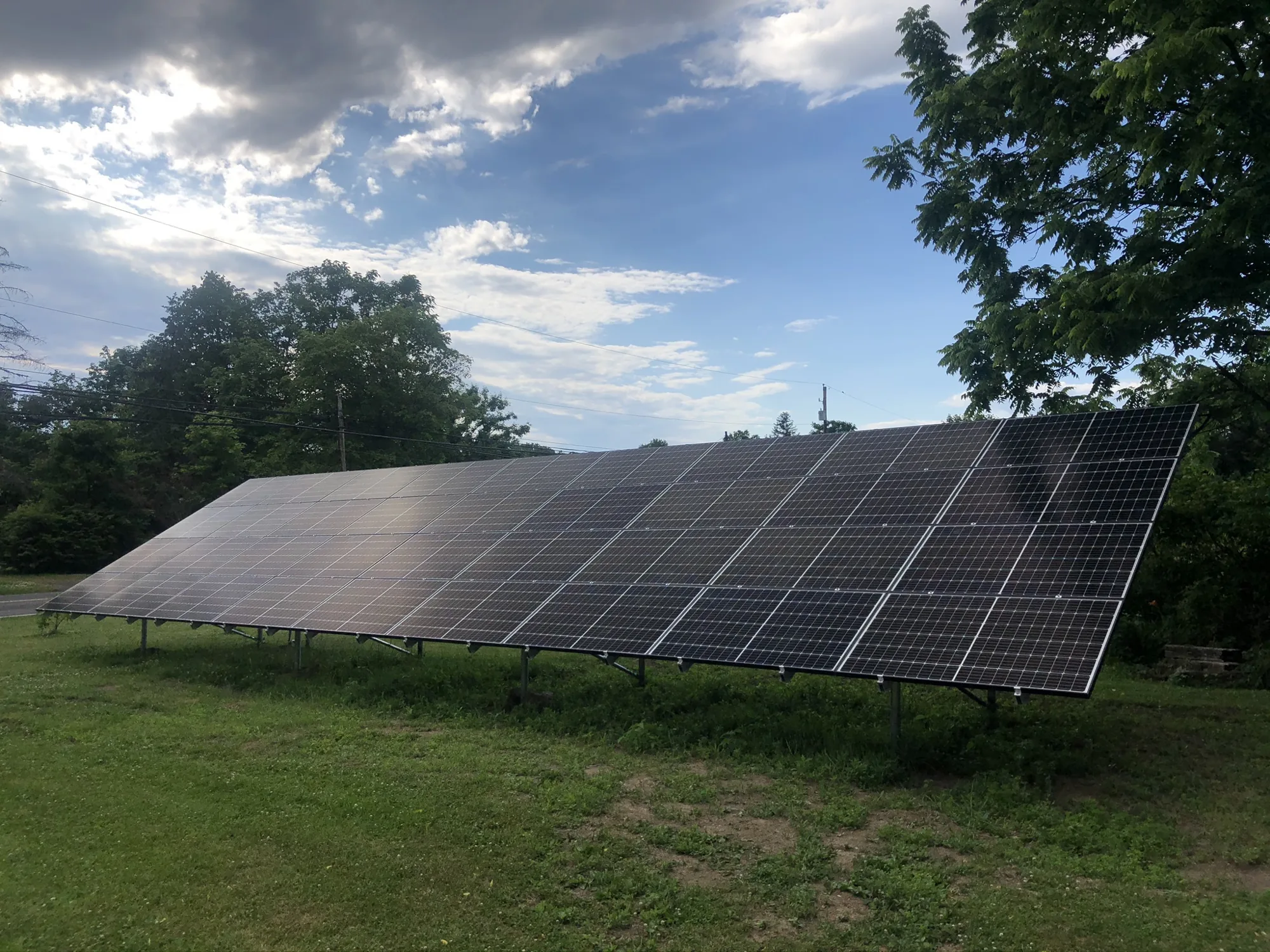 Ground-mounted solar array