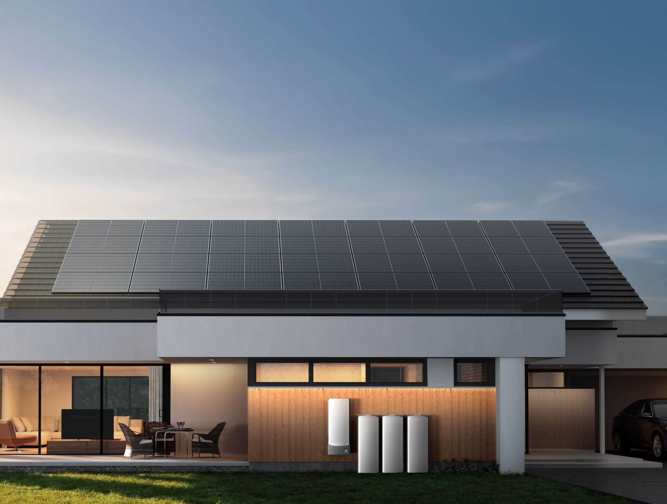Current EcoFlow OCEAN Pro batteries and hybrid inverter installed at a home