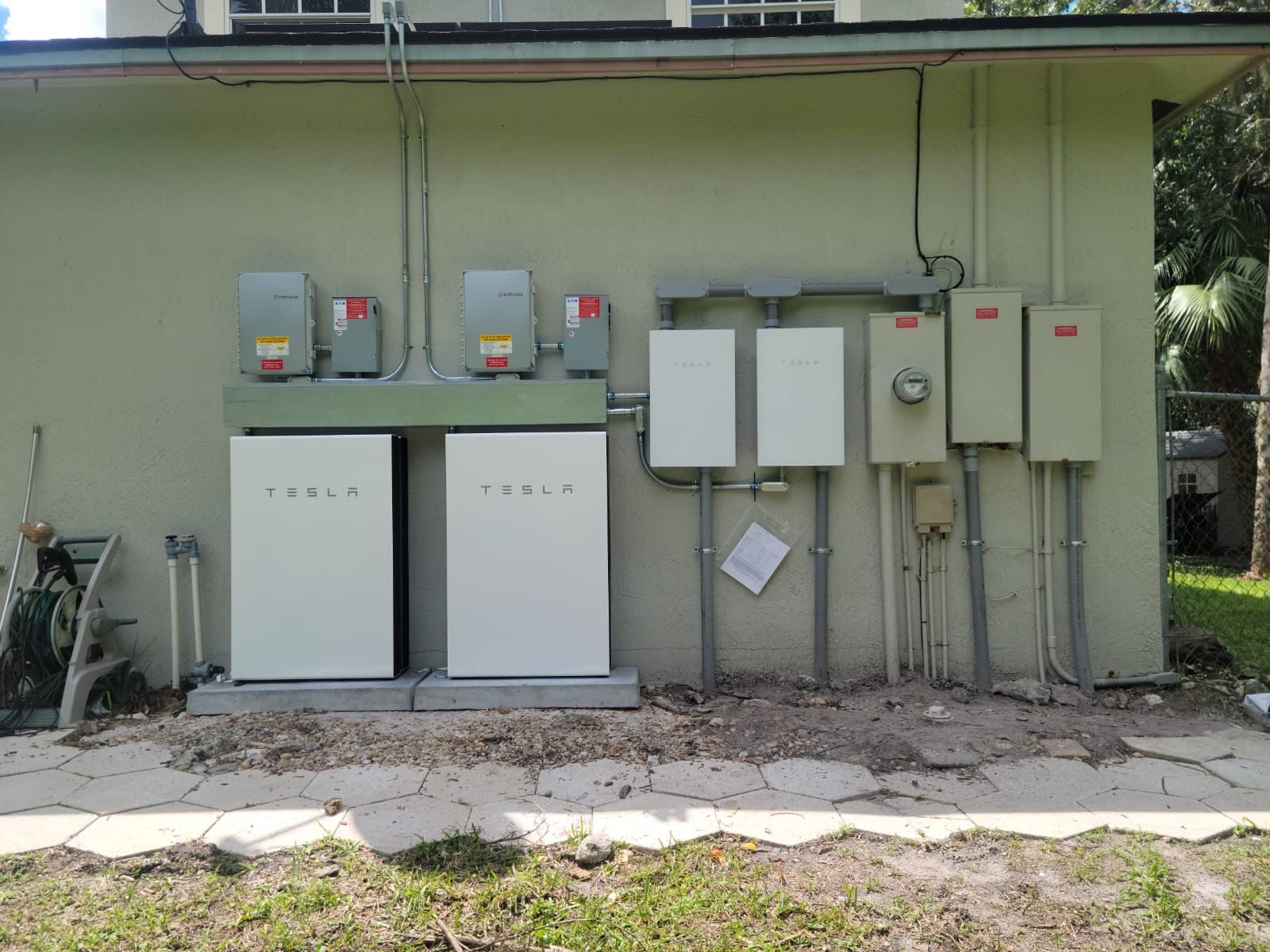 Tesla Powerwall and outdoor electrical equipment